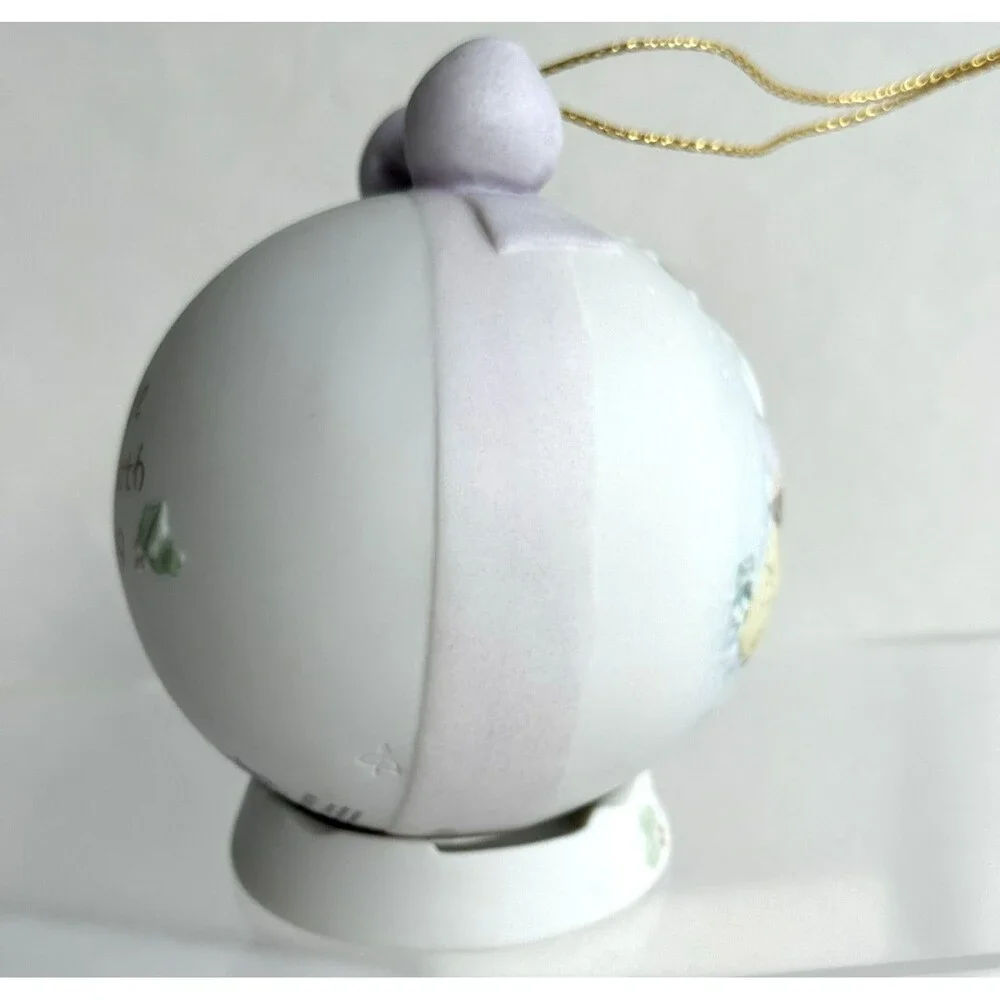 Precious Moments Peace on Earth 1989 Christmas Ornament Ball Xmas with Stand